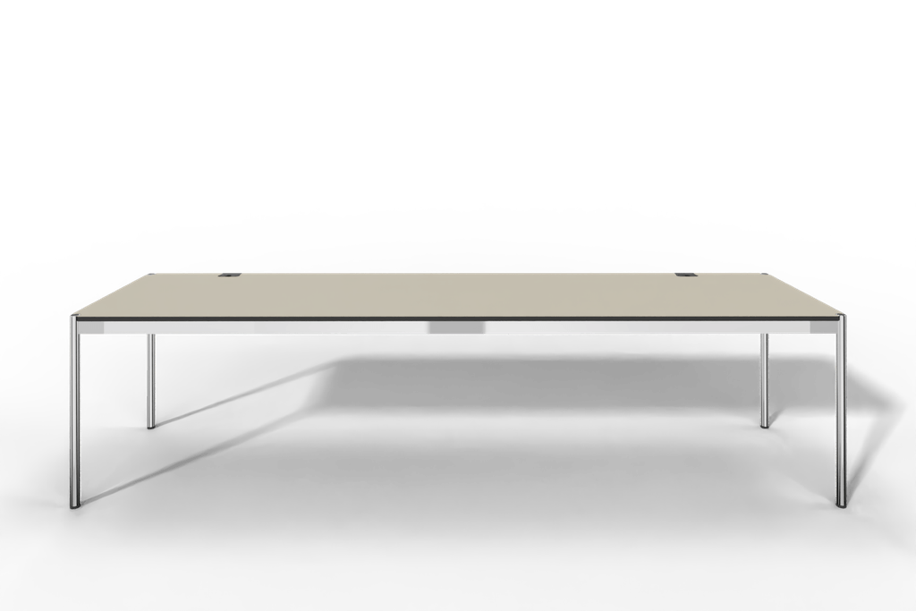 USM Haller Tisch Plus,Tiefe 750 mm, Oberfläche Linoleum