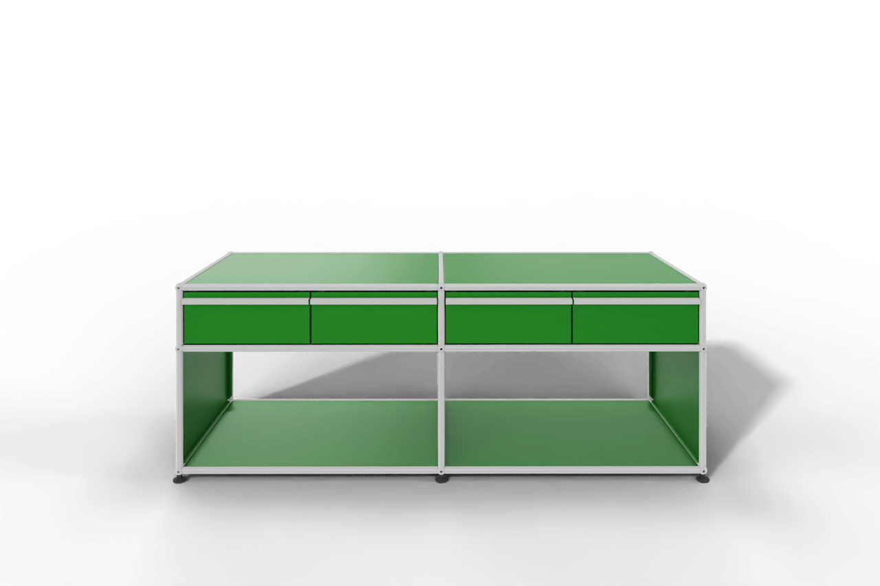 USM Haller Sideboard, mit 4 Schubladen A6 und 2 offenen Fächern. Tiefe 50 cm. Produktbild