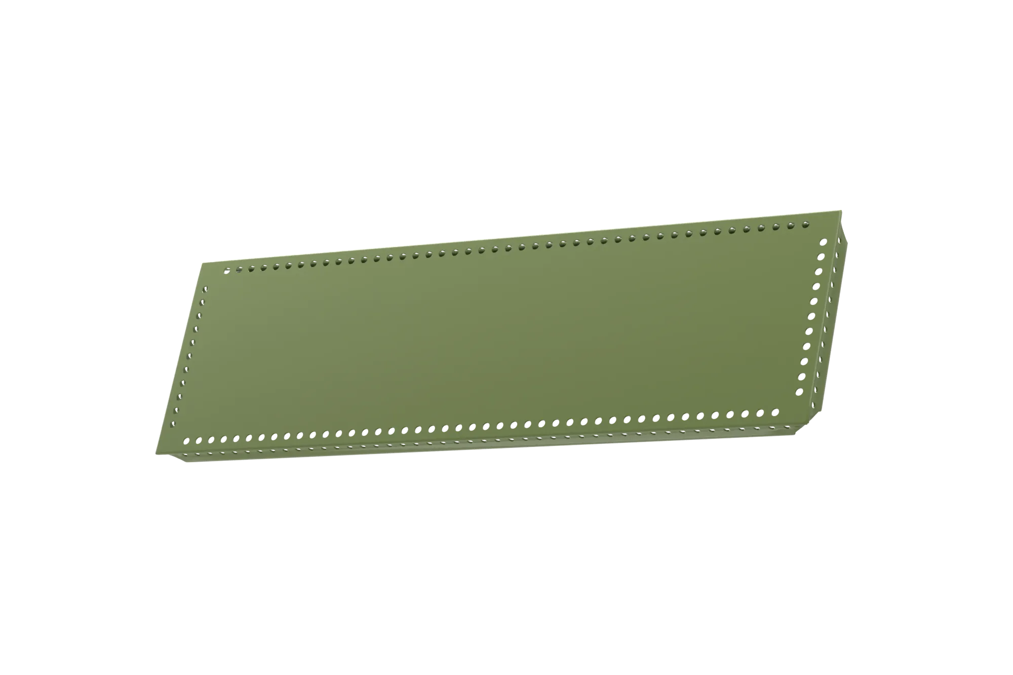 USM Haller Tablar Gelocht Olivgrün 500x150 Produktbild