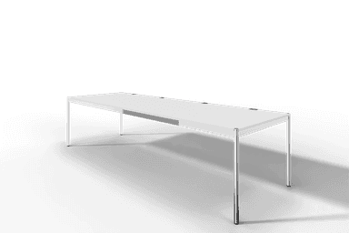 USM Haller Tisch Plus,Tiefe 1000 mm, Oberfläche MDF reinweiss Produktbild