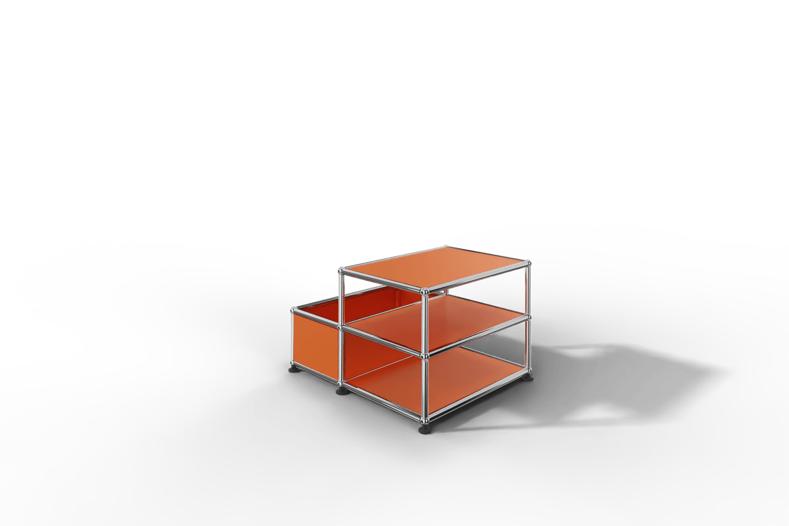 Kleiner Beistelltisch mit 2 Fächern und Abstellfach Produktbild