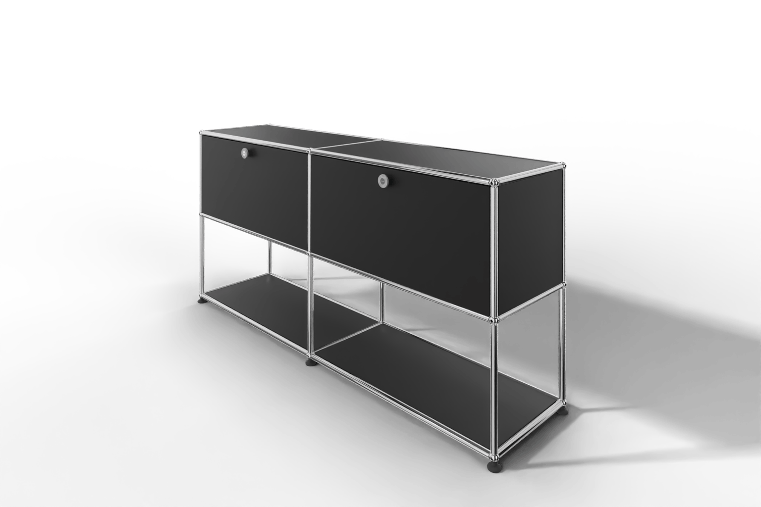 USM Haller Sideboard, 2 Klapptüren, untere Ebene offen Produktbild