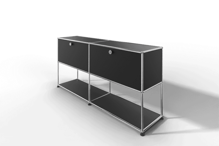 USM Haller Sideboard, 2 Klapptüren, untere Ebene offen Produktbild