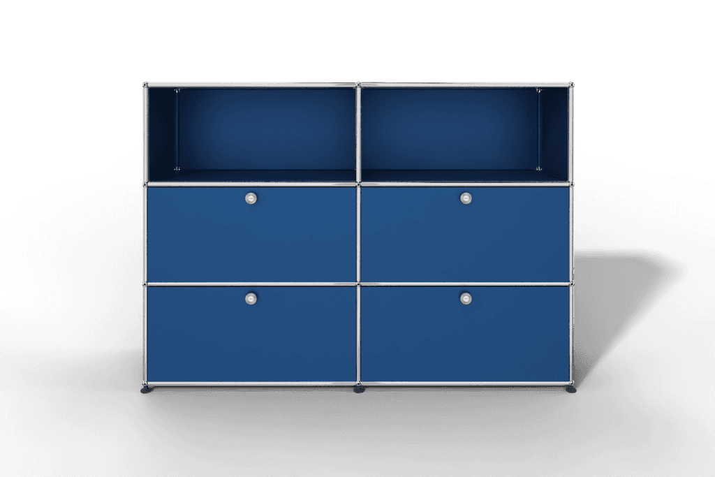Highboard mit 4 Klapptüren und 2 offenen Fächern