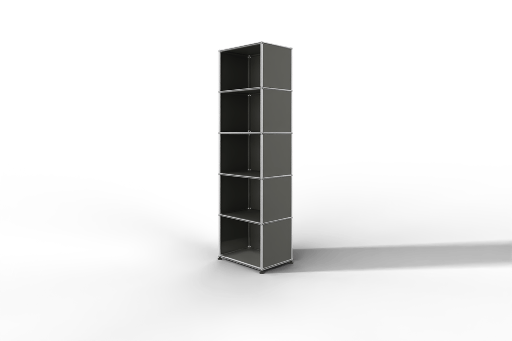 USM Haller Regal schmal mit 5 offenen Fächern Produktbild