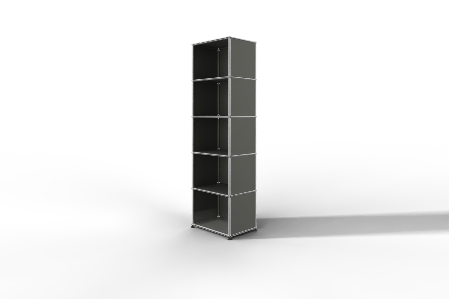 USM Haller Regal schmal mit 5 offenen Fächern Produktbild