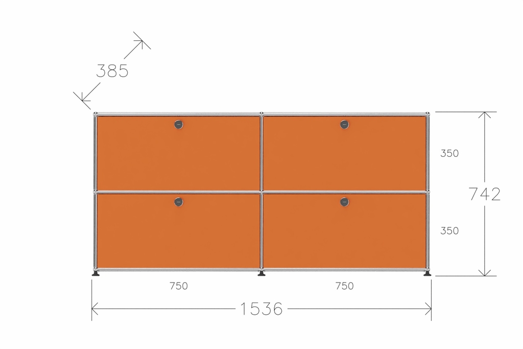 Original USM Haller Sideboard mit 4 Klapptüren Produktbild