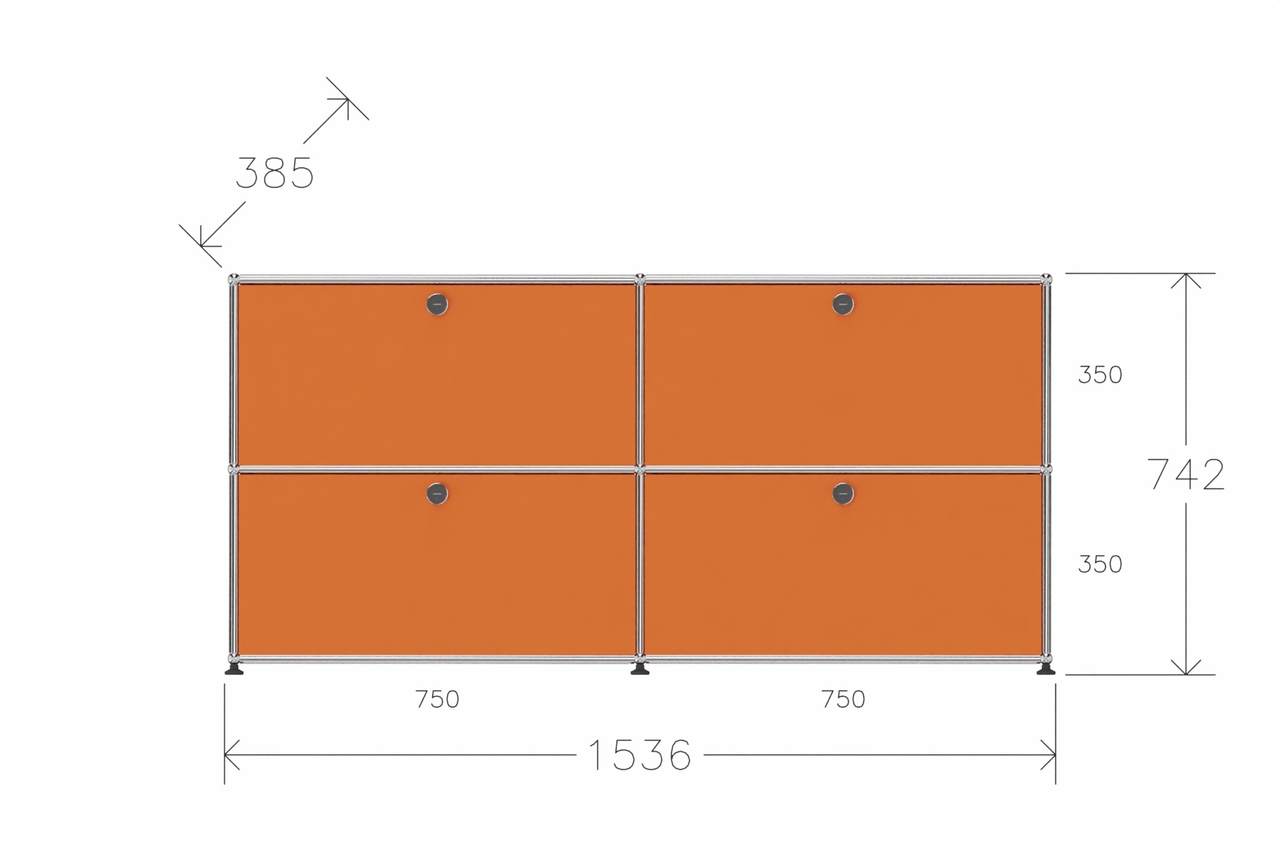 Original USM Haller Sideboard mit 4 Klapptüren Produktbild