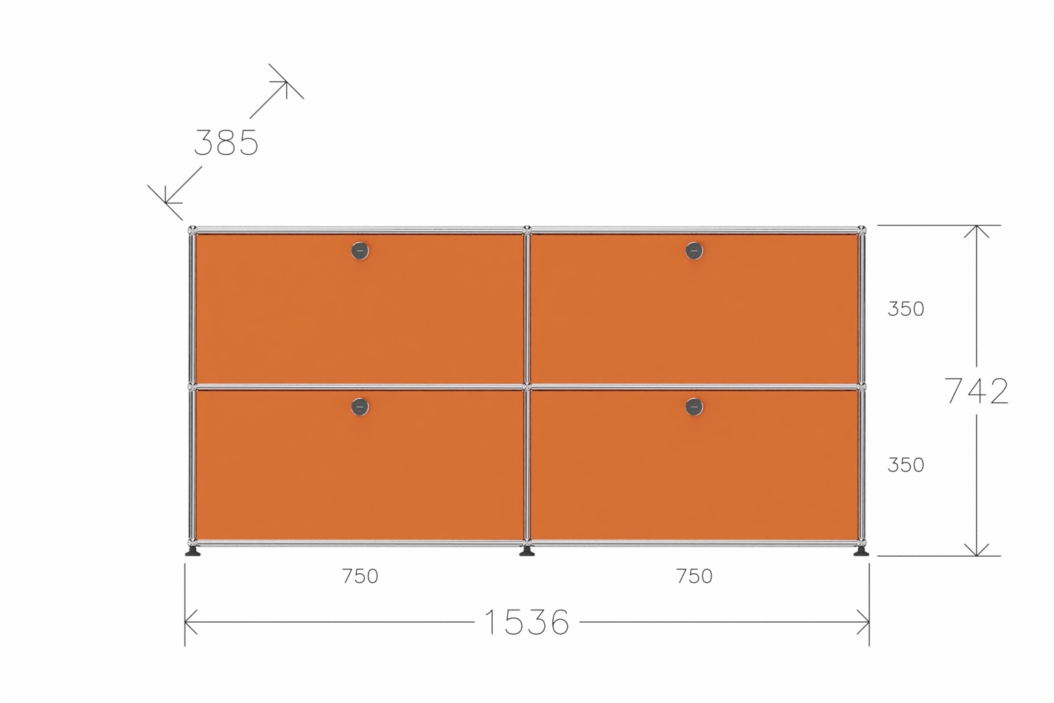 Original USM Haller Sideboard mit 4 Klapptüren Produktbild