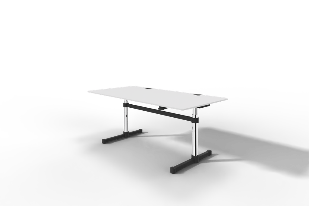 USM Haller Kitos M Plus, MDF pulverbeschichtet reinweiss, mechanisch höhenverstellbar Produktbild