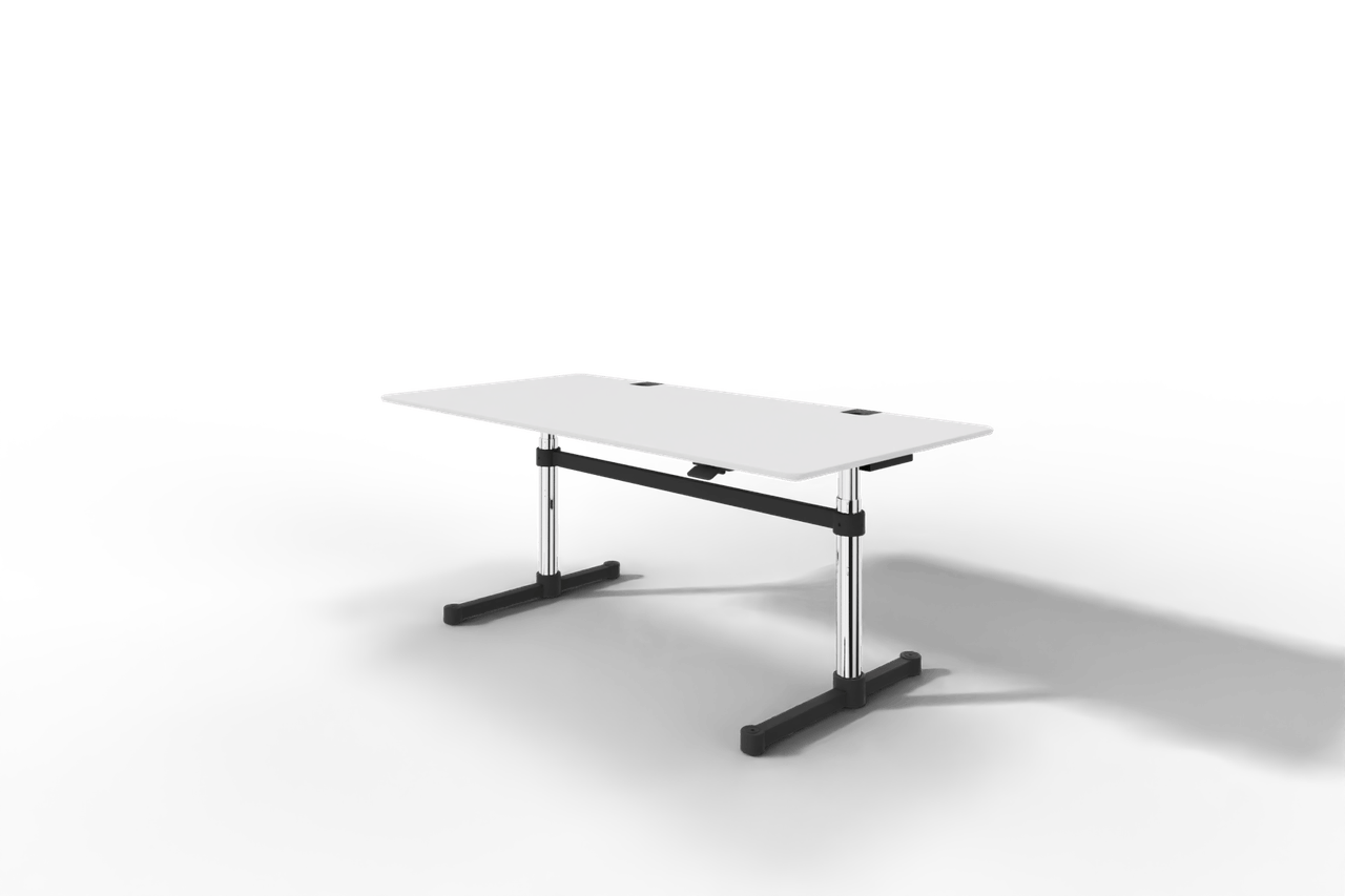 USM Haller Kitos M Plus, MDF pulverbeschichtet reinweiss, mechanisch höhenverstellbar Produktbild