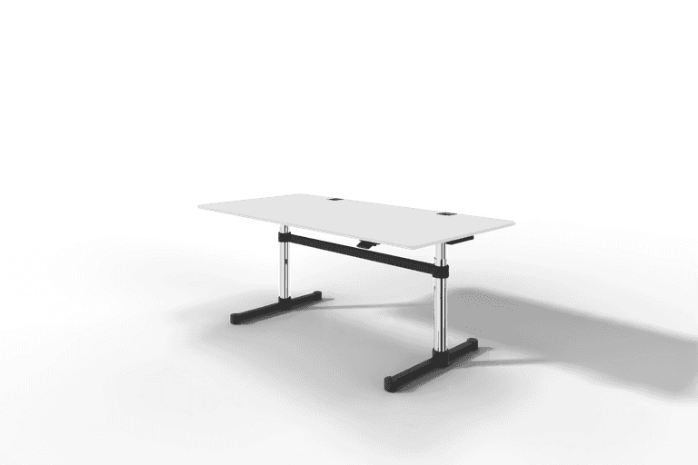 USM Haller Kitos M Plus, MDF pulverbeschichtet reinweiss, mechanisch höhenverstellbar Produktbild