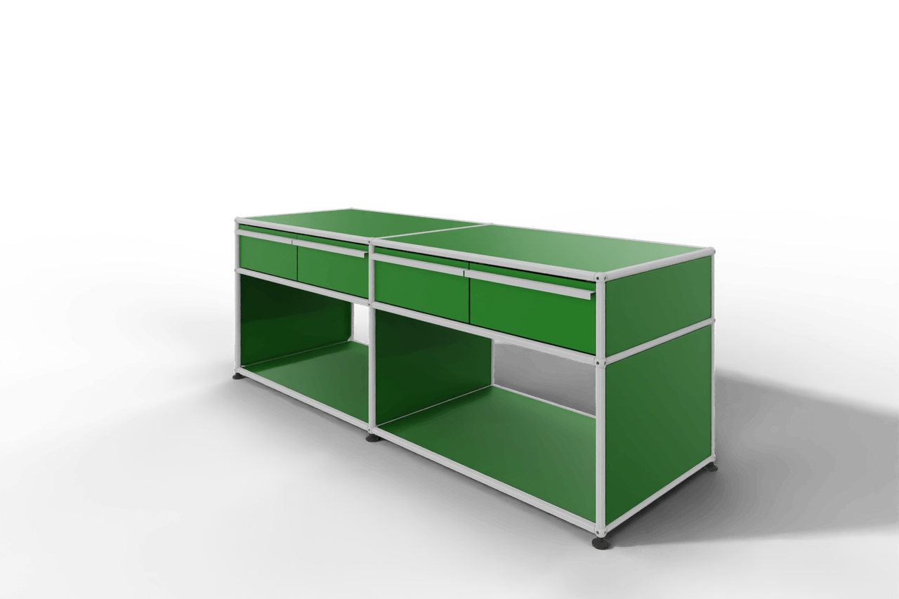 USM Haller Sideboard, mit 4 Schubladen A6 und 2 offenen Fächern. Tiefe 50 cm. Produktbild