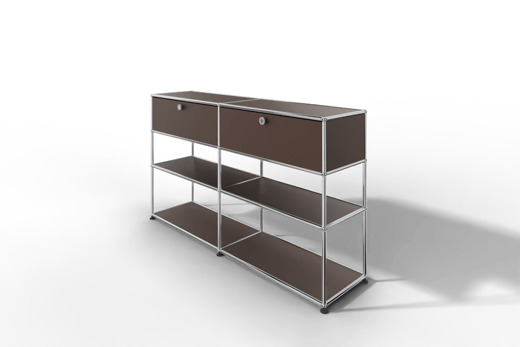 USM Haller Highboard mit 2 Klapptüren und 2 offenen Ebenen Produktbild