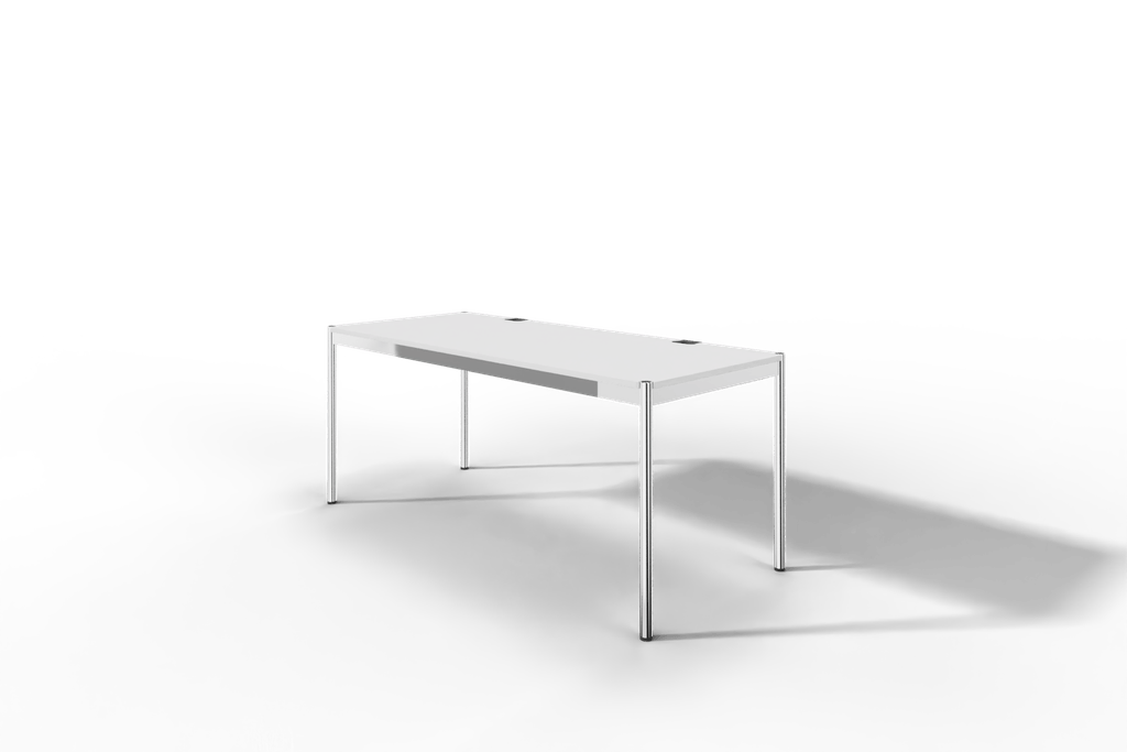 USM Haller Tisch Plus,Tiefe 750 mm, Oberfläche MDF reinweiss Produktbild