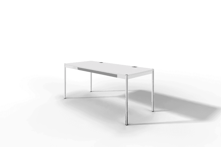 USM Haller Tisch Plus,Tiefe 750 mm, Oberfläche MDF reinweiss Produktbild