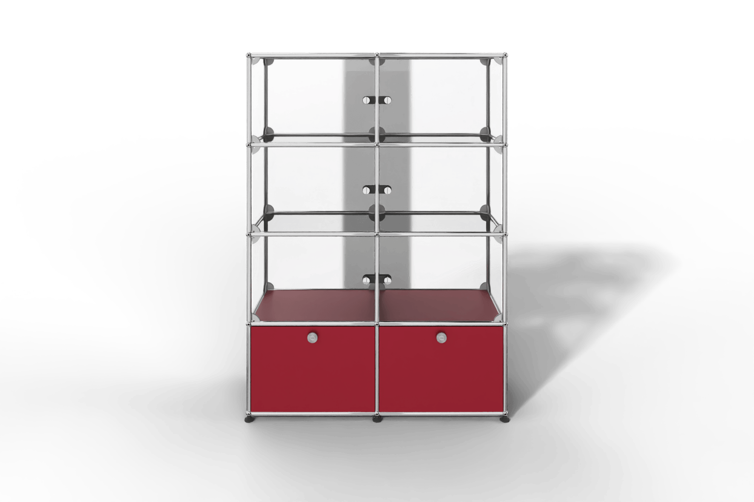 USM Haller Glasvitrine mit 6 Glastüren und 2 Klapptüren Produktbild