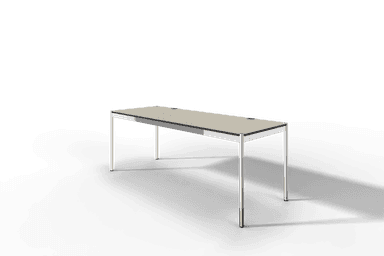 USM Haller Tisch Plus,Tiefe 750 mm, Oberfläche MDF reinweiss Produktbild