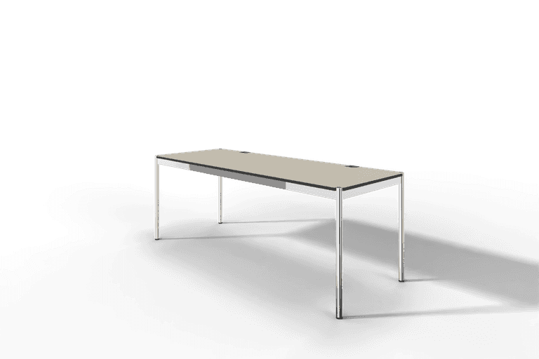 USM Haller Tisch Plus,Tiefe 750 mm, Oberfläche MDF reinweiss Produktbild