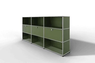 USM Haller Highboard mit 3 Klapptüren und 6 offenen Fächern Produktbild