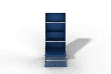 USM Haller Regal 750 mit 2 Klapptüren und 3 offenen Fächern Produktbild