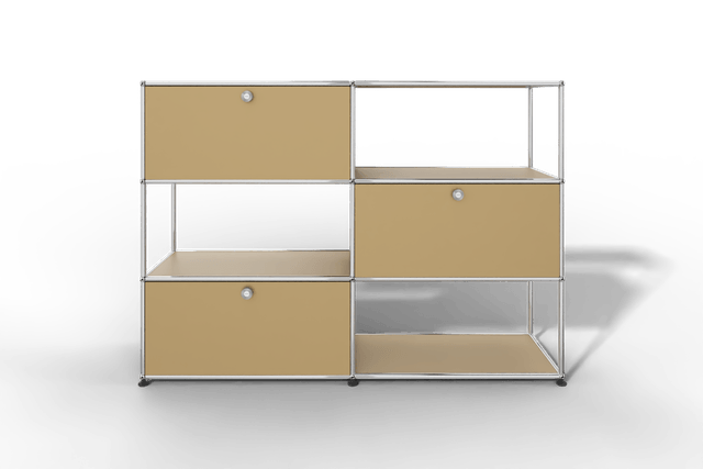 USM Haller Highboard/Raumteiler, 3 offene Elemente, 3 Klapptüren