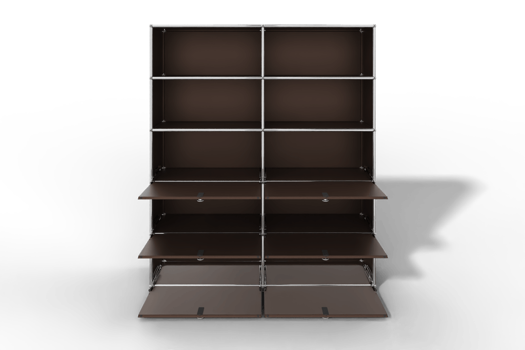USM Haller Schrank/Regal mit 6 Klapptüren und offenen Fächern. Produktbild