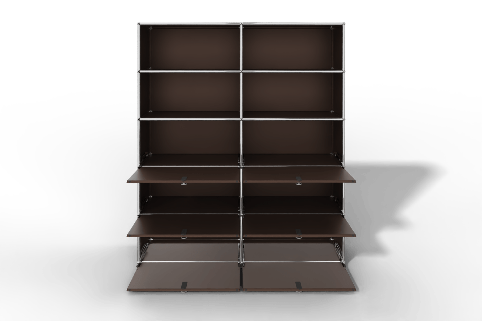 USM Haller Schrank/Regal mit 6 Klapptüren und offenen Fächern. Produktbild