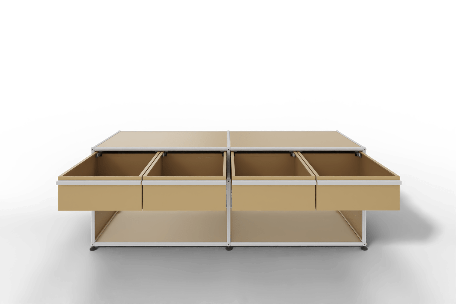 USM Haller Sideboard, mit 4 Schubladen A6 und 2 offenen Fächern. Tiefe 50 cm. Produktbild