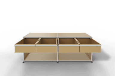 USM Haller Sideboard, mit 4 Schubladen A6 und 2 offenen Fächern. Tiefe 50 cm. Produktbild