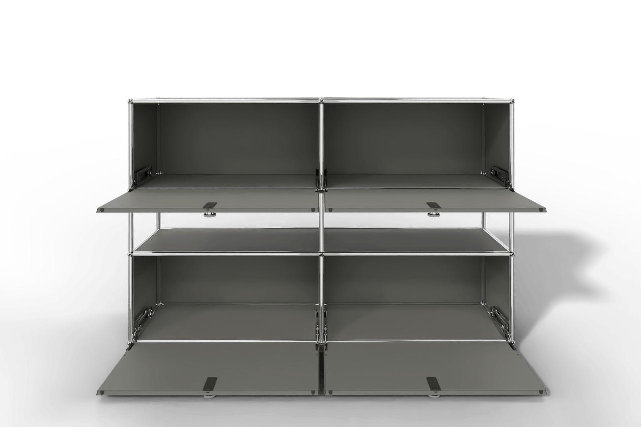 USM Haller Highboard mit 4 Klapptüren und offener Ebene Produktbild