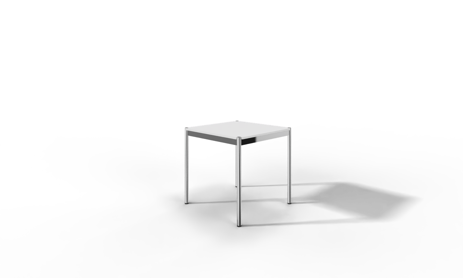 USM Haller Tisch, Tiefe 750 mm, MDF pulverbeschichtet reinweiss, Länge wählbar Produktbild