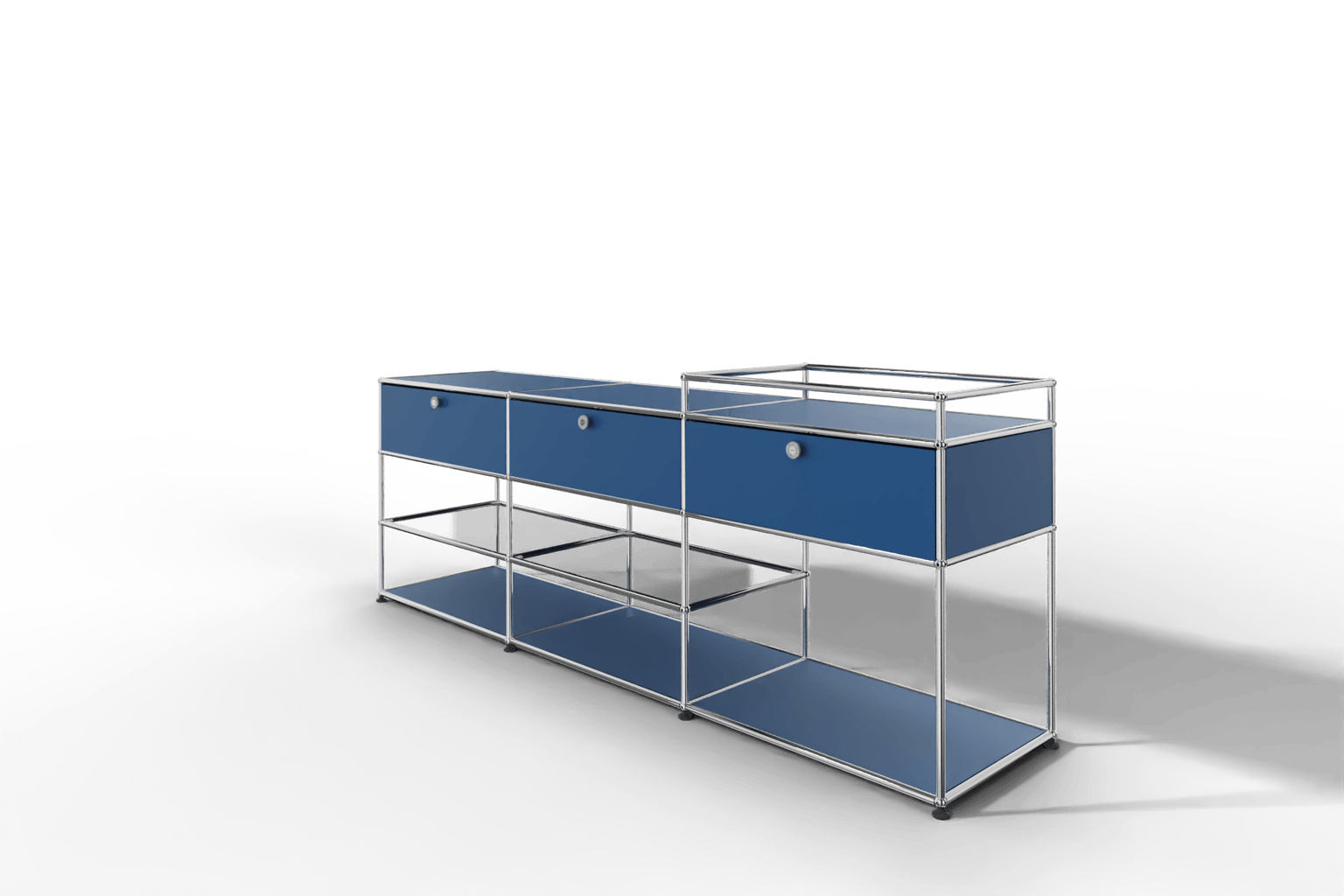 Sideboard mit 3 Klapptüren und offenen Fächern Produktbild