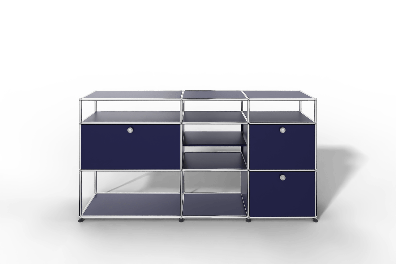 Sideboard mit offenen Elementen und Klapptüren Produktbild