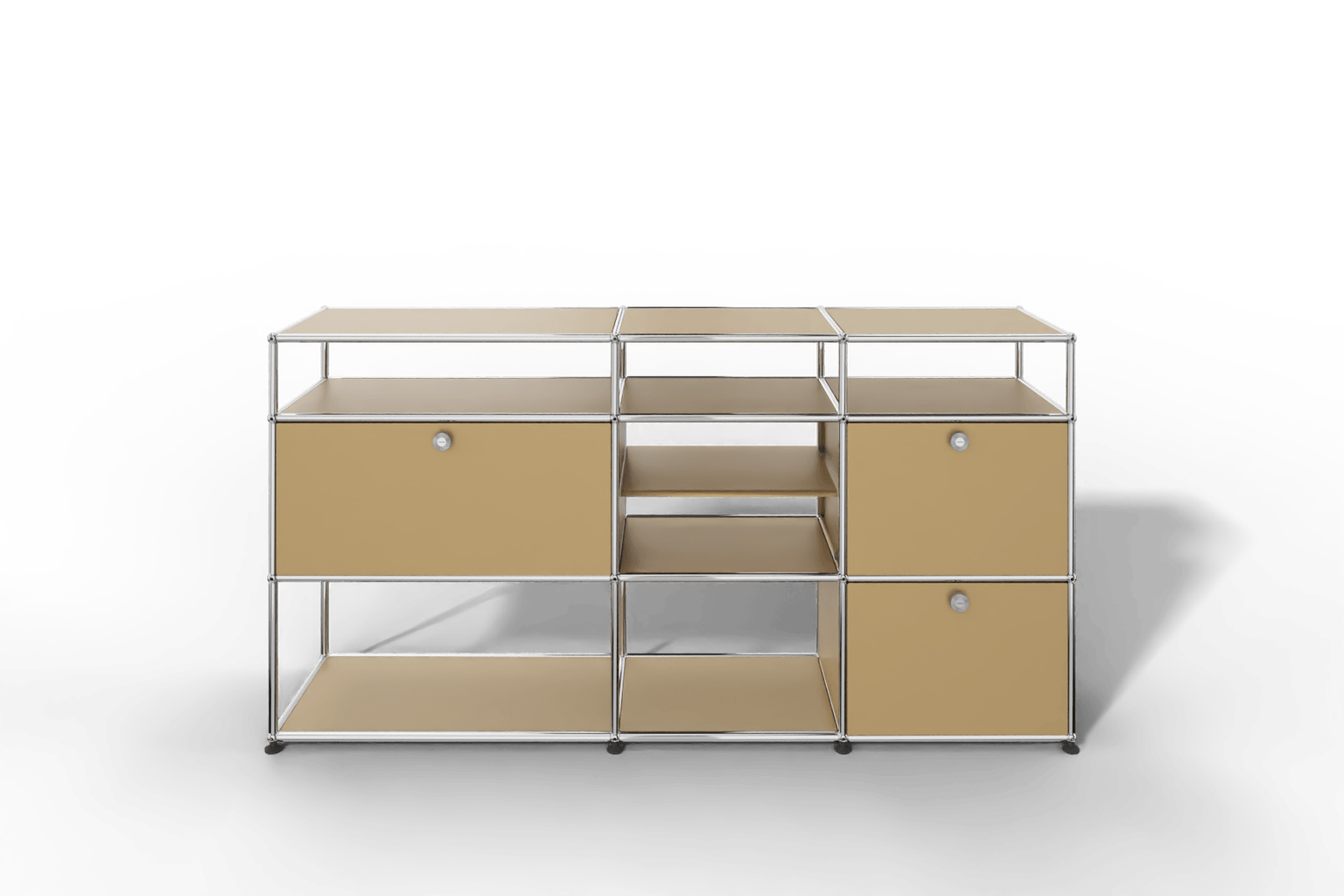 Sideboard mit offenen Elementen und Klapptüren Produktbild