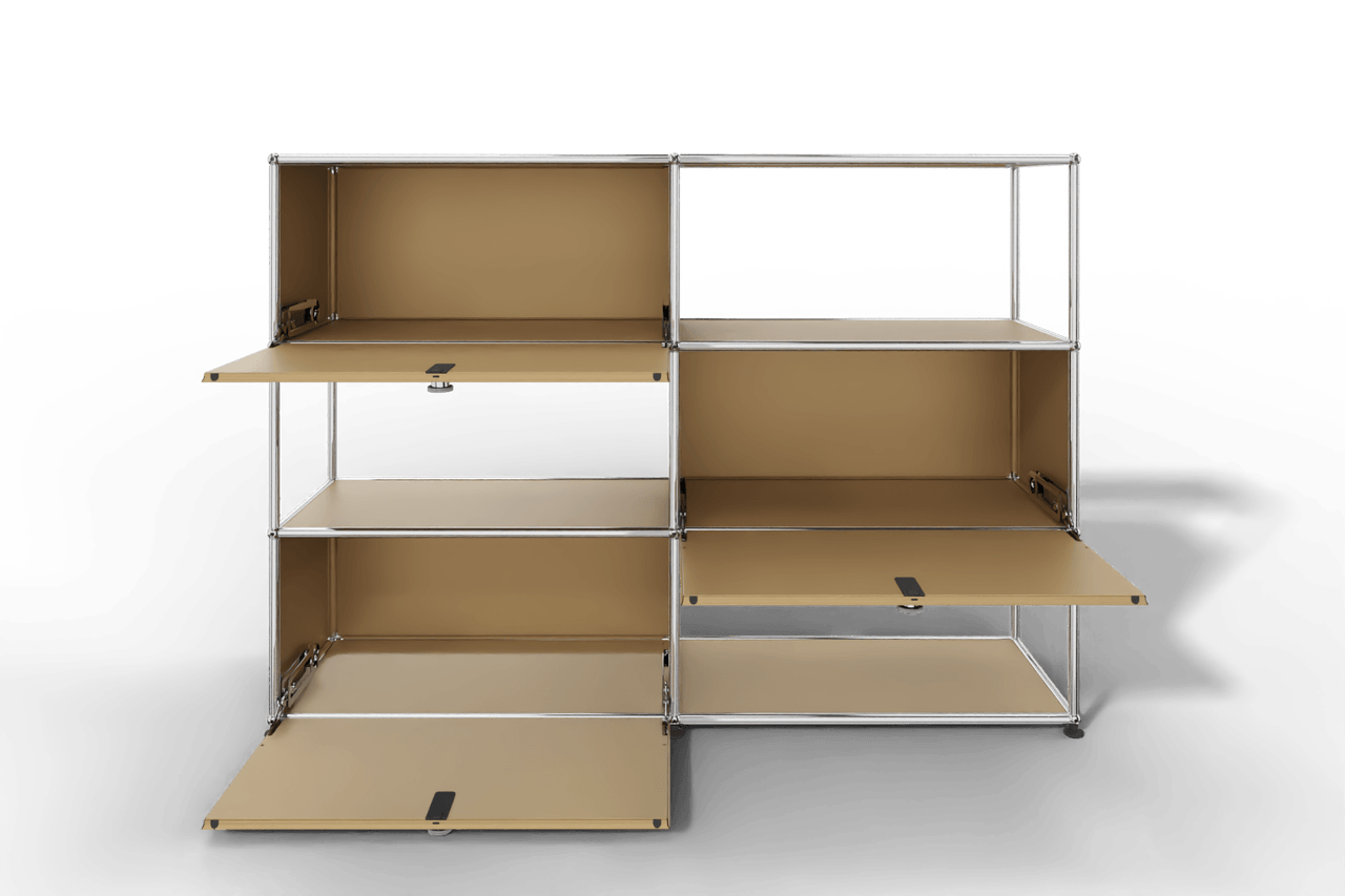 USM Haller Highboard/Raumteiler, 3 offene Elemente, 3 Klapptüren Produktbild