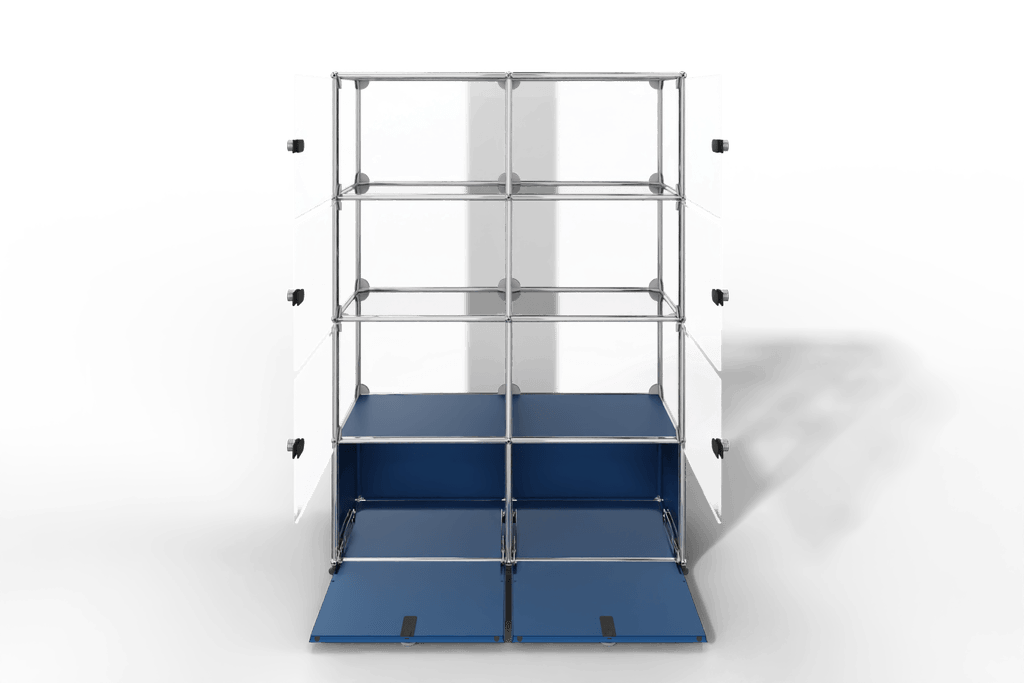 USM Haller Glasvitrine mit 6 Glastüren und 2 Klapptüren Produktbild