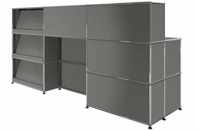 USM Haller Theke mit Schreibtisch Produktbild