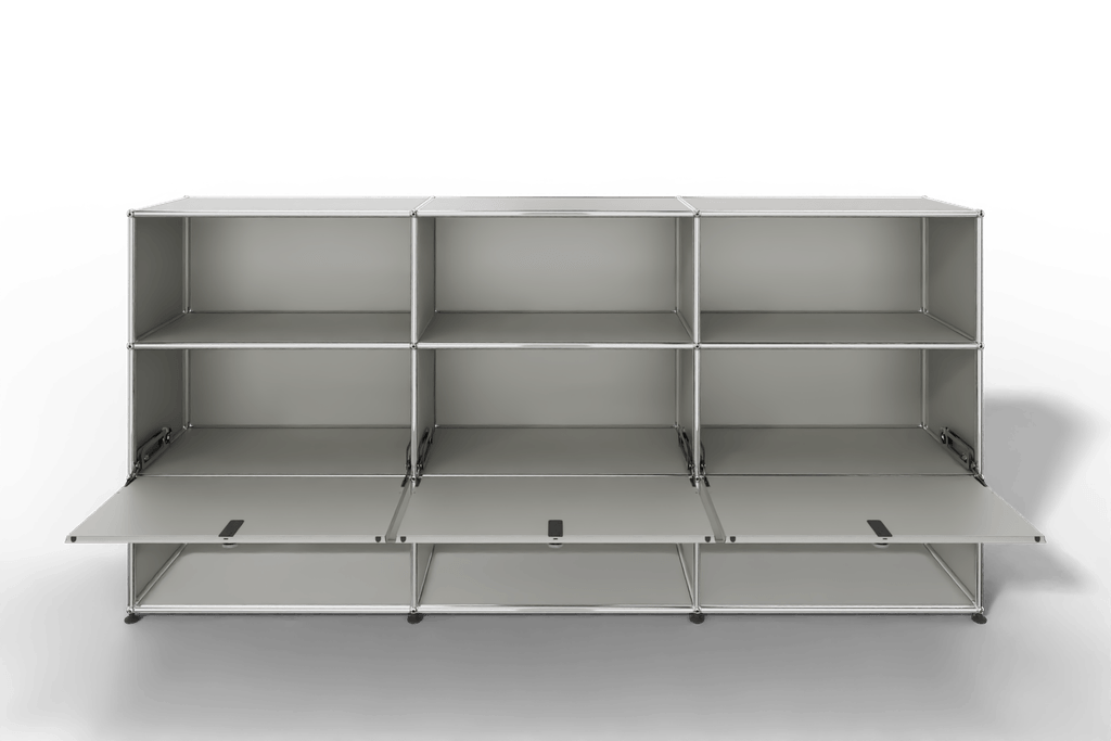 USM Haller Highboard mit 3 Klapptüren und 6 offenen Fächern Produktbild