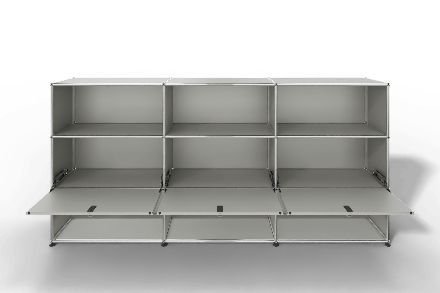 USM Haller Highboard mit 3 Klapptüren und 6 offenen Fächern Produktbild