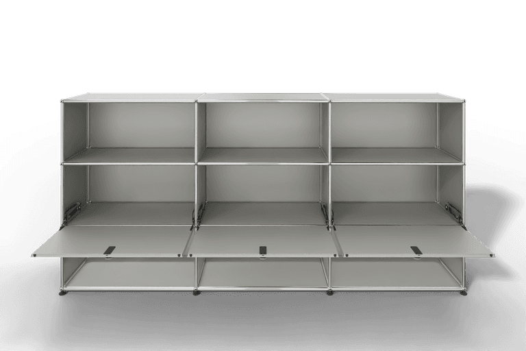 USM Haller Highboard mit 3 Klapptüren und 6 offenen Fächern Produktbild