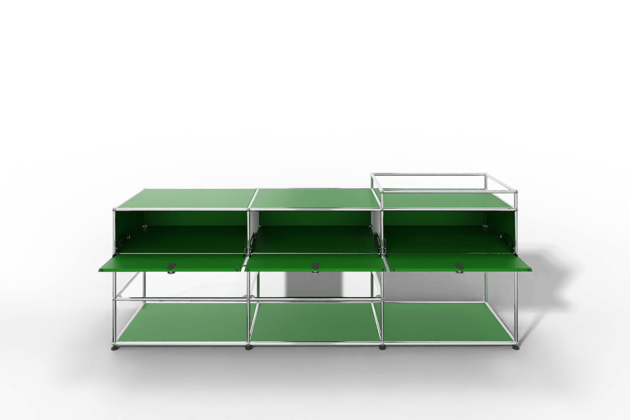Sideboard mit 3 Klapptüren und offenen Fächern Produktbild