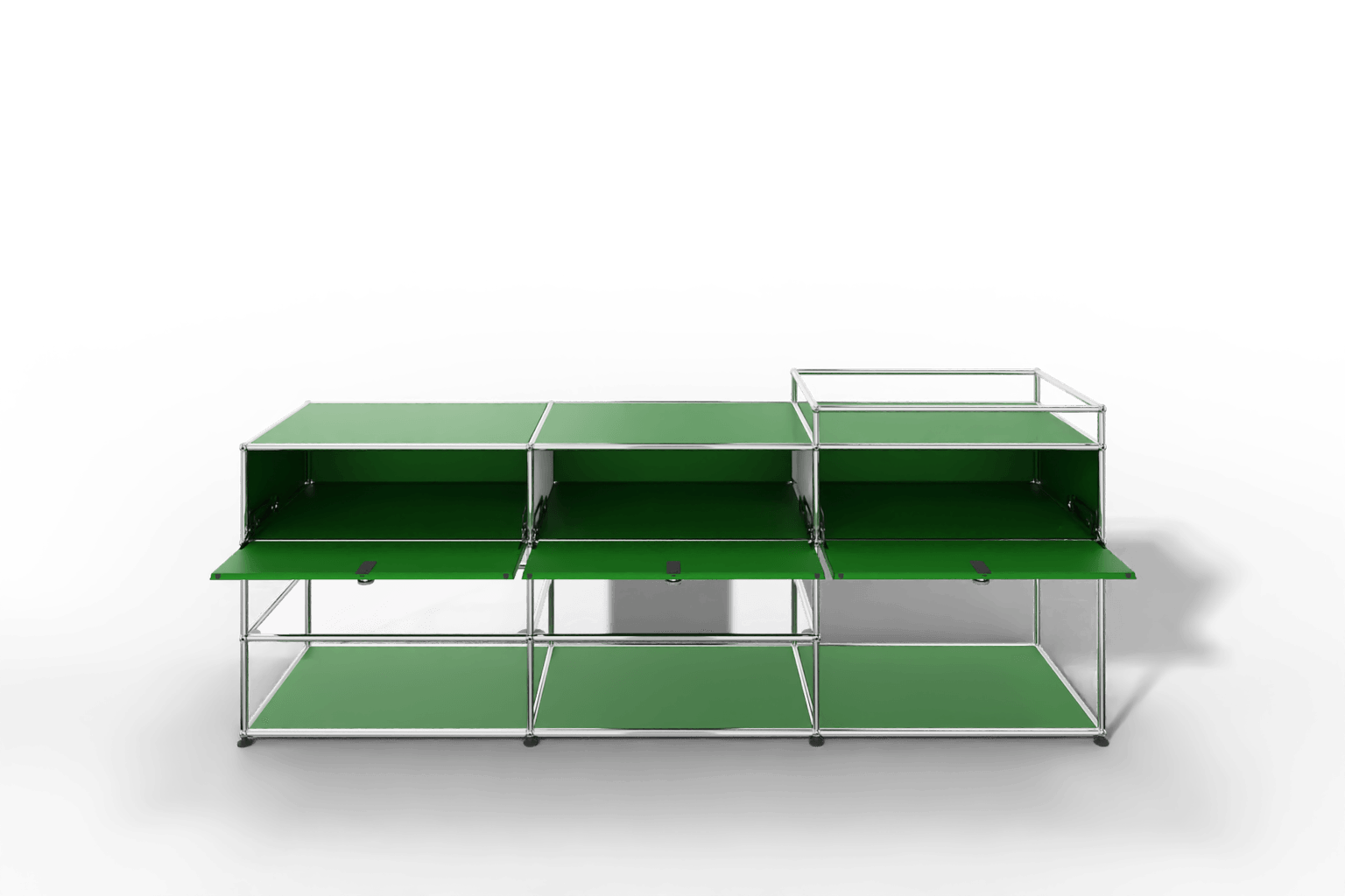 Sideboard mit 3 Klapptüren und offenen Fächern Produktbild