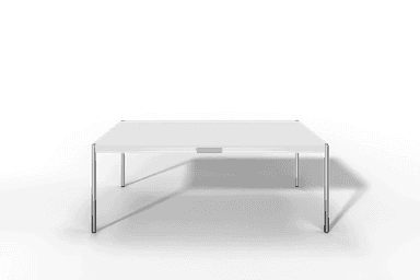 USM Haller Tisch, Tiefe 1000 mm, MDF pulverbeschichtet reinweiss, Länge wählbar Produktbild