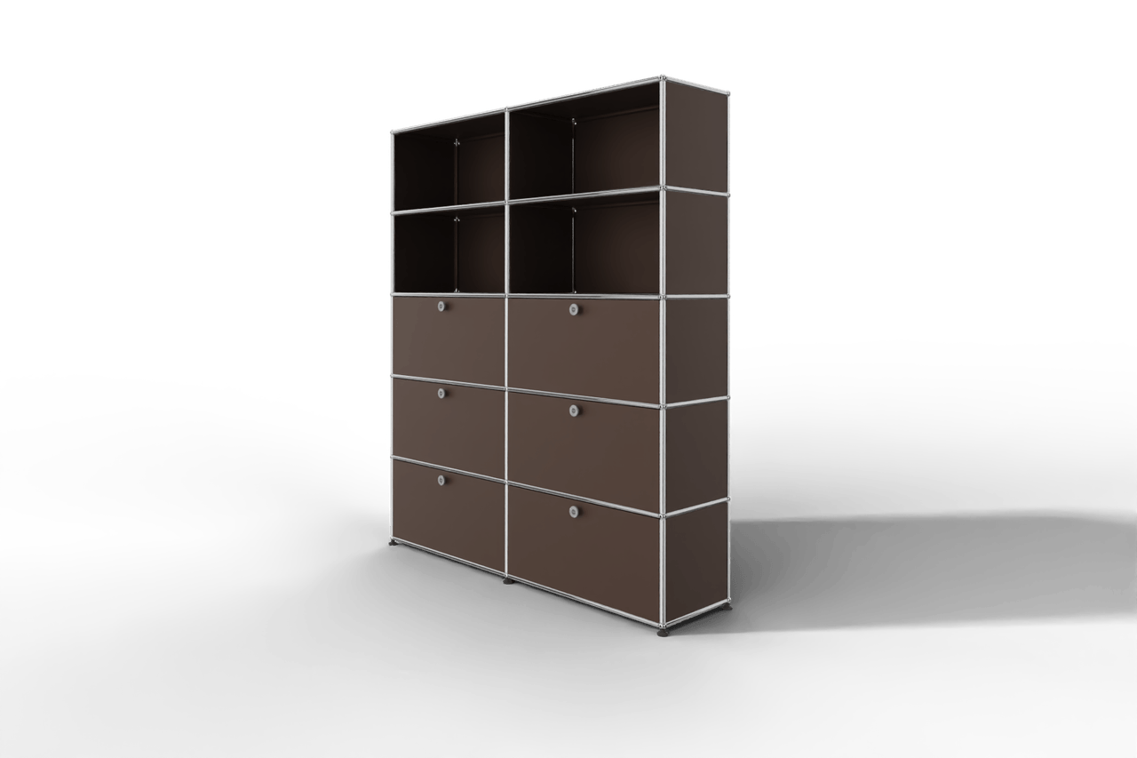USM Haller Schrank/Regal mit 6 Klapptüren und offenen Fächern. Produktbild