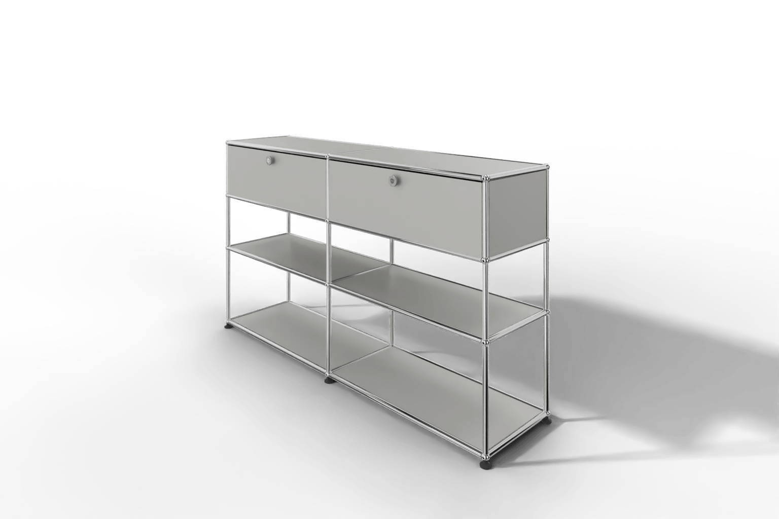 USM Haller Highboard mit 2 Klapptüren und 2 offenen Ebenen Produktbild