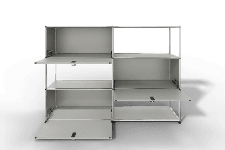 USM Haller Highboard/Raumteiler, 3 offene Elemente, 3 Klapptüren Produktbild