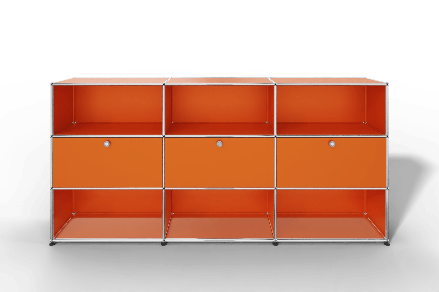 USM Haller Highboard mit 3 Klapptüren und 6 offenen Fächern Produktbild