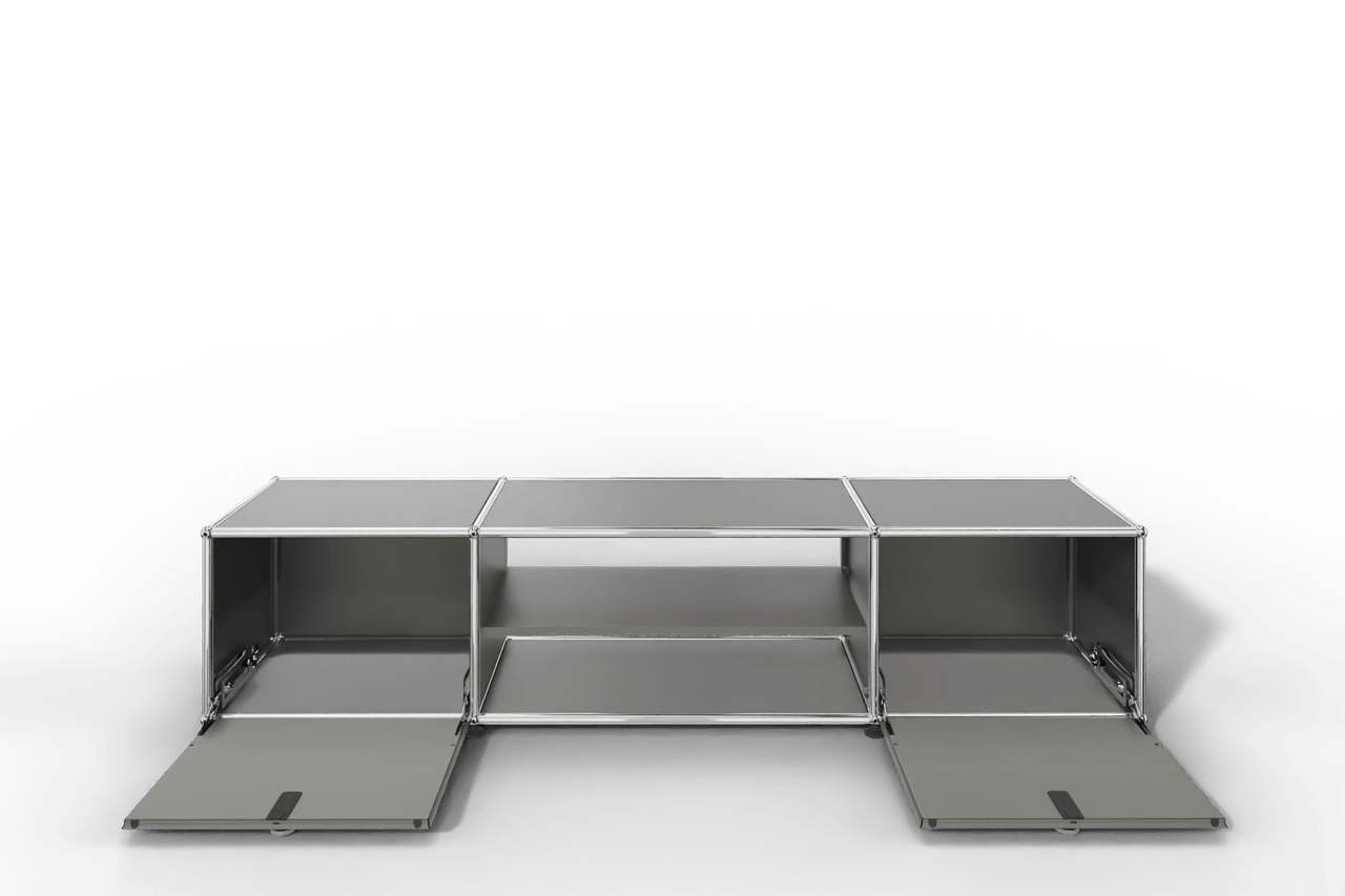 USM Haller TV-Lowboard mit Mittelteil und Zwischentablar Produktbild