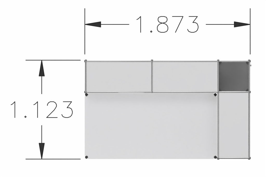 USM Haller Theke inkl. Vitrine V1 Produktbild